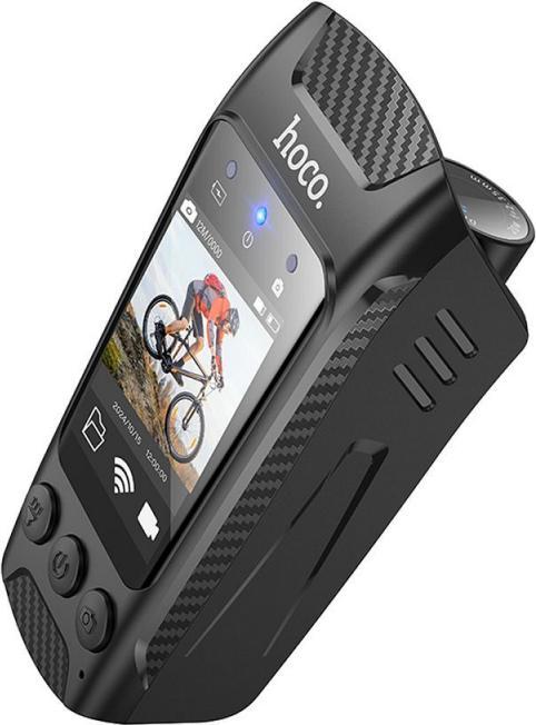 Actual product image Hoco Headphone with microphone riding recorder with screen 2" 4K DV104 black