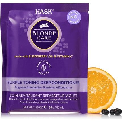 Produktbild Hask Blonde Care Violet Toning Conditioner 50ml (50 ml)