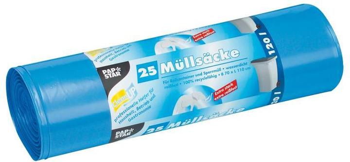 Papstar Kehrichtsack 120 l, 25 Stück, Hellblau (25 x, 120 l)