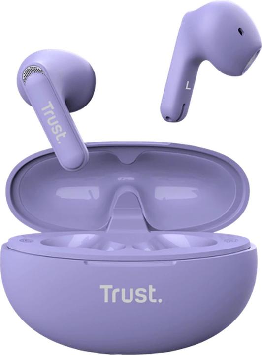 Actual product image Trust Yavi Bt Enc Earphones Purple (ANC, 23 h, Wireless)