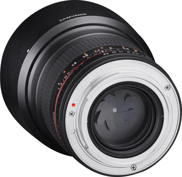 Actual product image Samyang 85mm F1.4 Sony A-mount (Sony A, APS-C / DX)