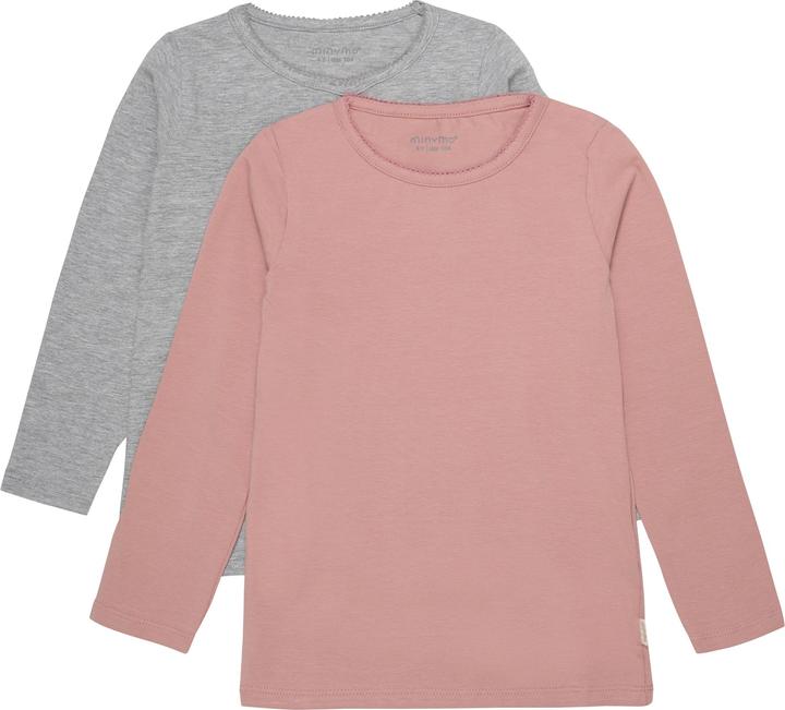 Minymo Kid's Basic 35 T-Shirt L/S (2-Pack)
