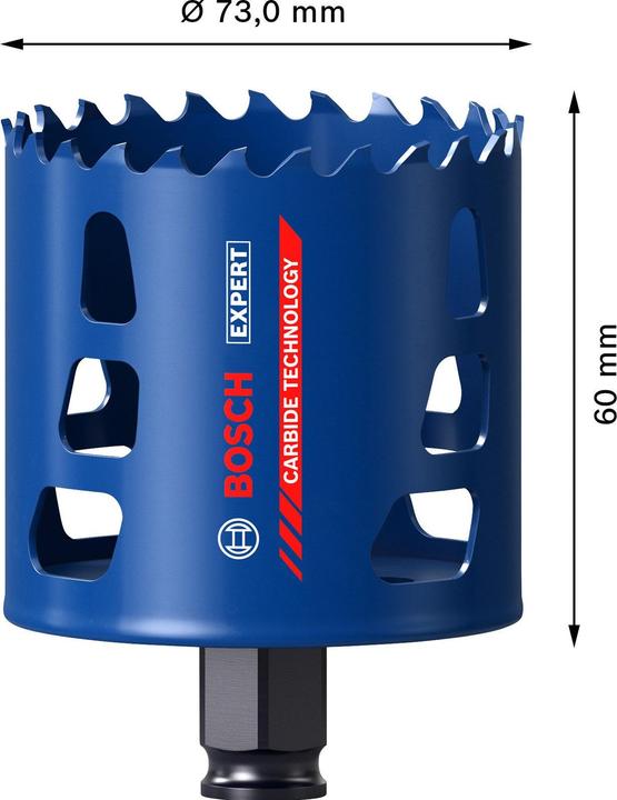 Image du produit Bosch Professional Zubehör Scie cloche EXPERT Tough Material, 73 x 60 mm (73 millimètres)