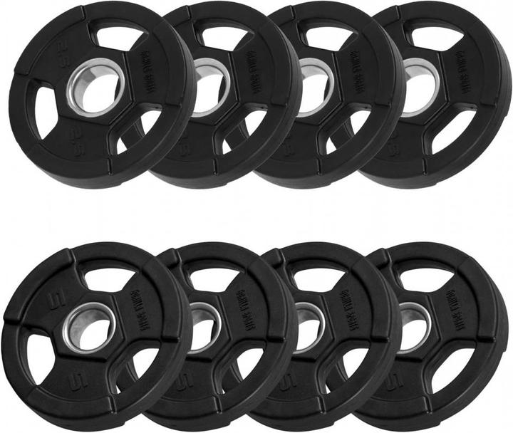 Actual product image Gorilla Sports Weight plates (4 x 5 kg, 4 x 2.5 kg)