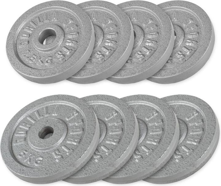 Actual product image Gorilla Sports Weight plate set (4 x 2.5 kg, 4 x 5 kg)