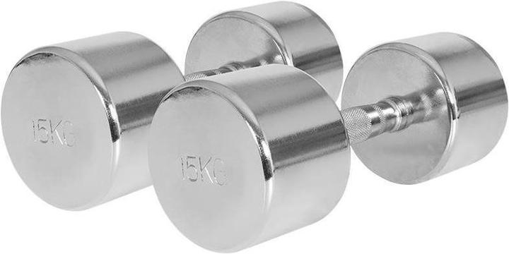 Actual product image Gorilla Sports Chrome dumbbells (2 x 15 kg)