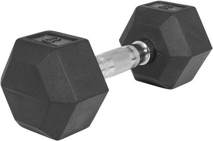 Gorilla Sports Manubrio esagonale in gomma da studio (1 x 8 kg)