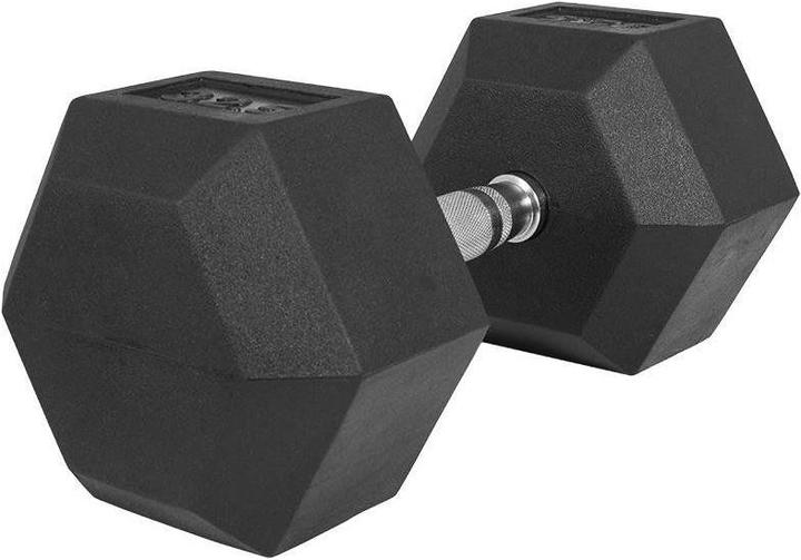 Actual product image Gorilla Sports Hexagon Rubber Studio Dumbbell (1 x 45 kg)