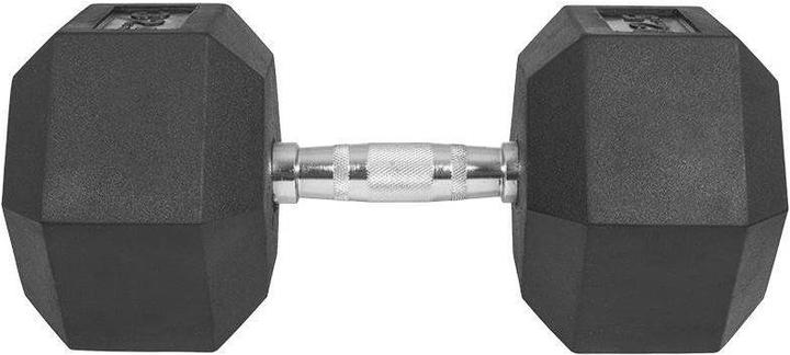 Actual product image Gorilla Sports Hexagon Rubber Studio Dumbbell (1 x 45 kg)