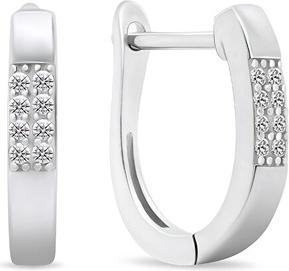 Image du produit Brilio Silver - Boucles d'oreilles élégantes en argent avec zircons EA563W