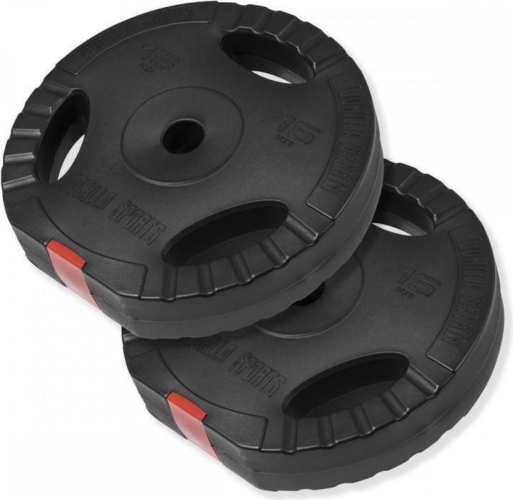 Gorilla Sports Plaques de poids (2 x 15 kg)