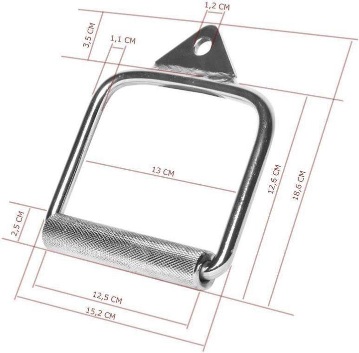 Actual product image Gorilla Sports One hand cable handle long rotating handle