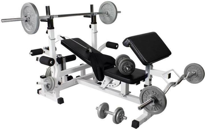 Gorilla Sports Hantelbank mit Hantelset