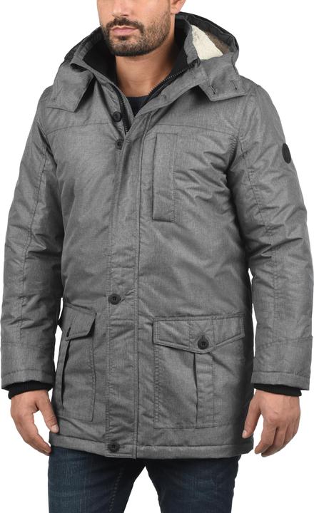 Actual product image Solid Octavus Men's Parka Outdoor Jacket Winter Coat With Teddy Fleece And Fur Hood With Hood (L)
