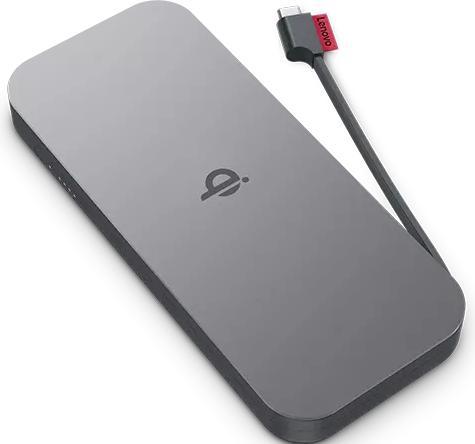 Actual product image Lenovo GO Wireless Power Bank 10000 mAh, Thunder Black, 258 g, 15 W (10000 mAh, 30 W, 38.50 Wh)
