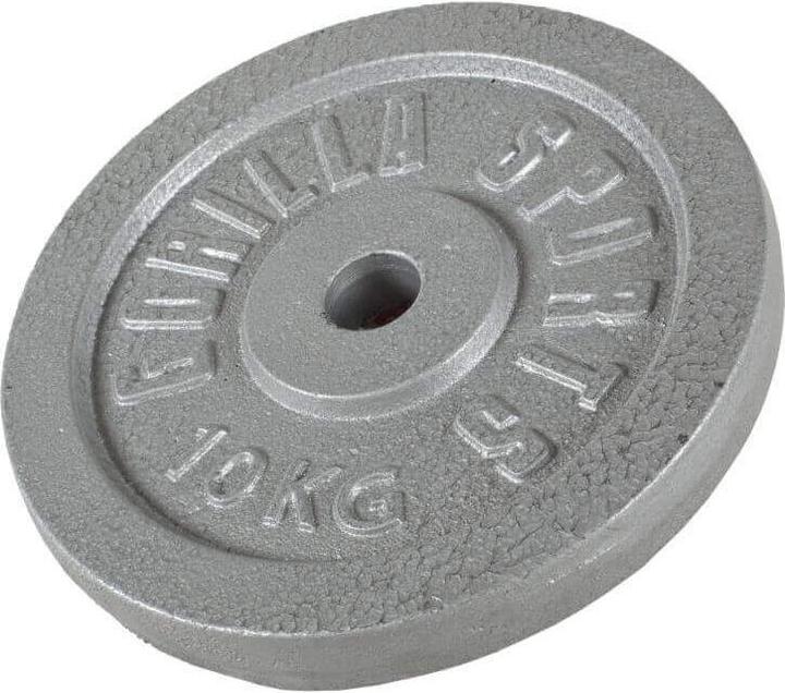 Gorilla Sports Hantelscheibe Guss Silber 0,5-30 KG (1 x 10 kg)