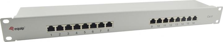 Produktbild equip Patchpanel 16x RJ45 Cat6 19" 1HE grau