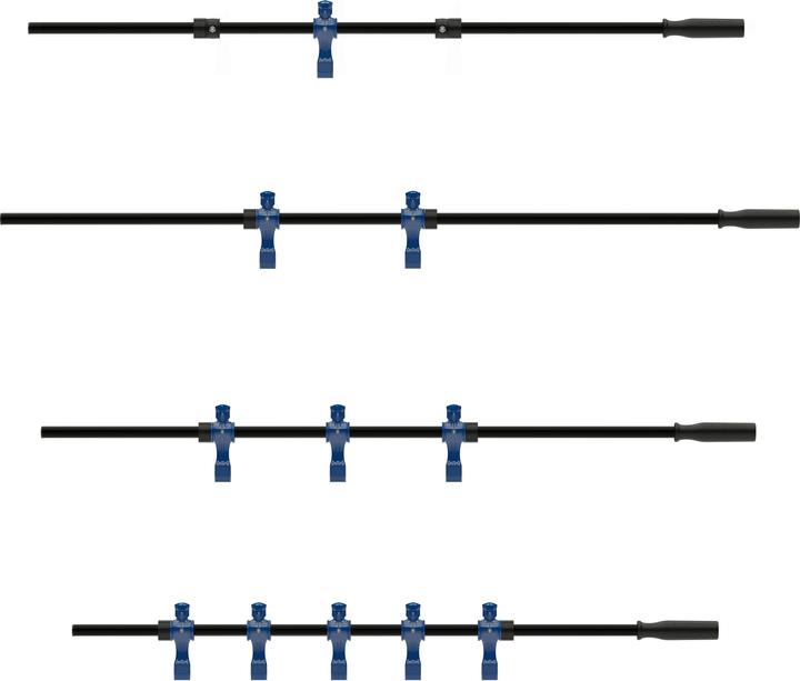 Sportime Turnierkickertisch Stange Black Dragon glänzend oder matt, 16 mm