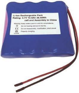 Actual product image Rs Pro 18650 3.7V 10400 mAh 1S4P (3.70 V, 10400 mAh)