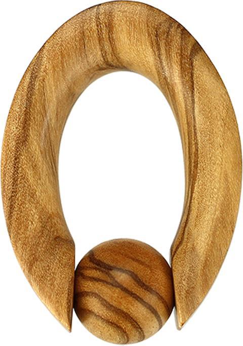 Produktbild Star Piercing Ball Closure Ring Oval aus Olivenholz (Organisch)