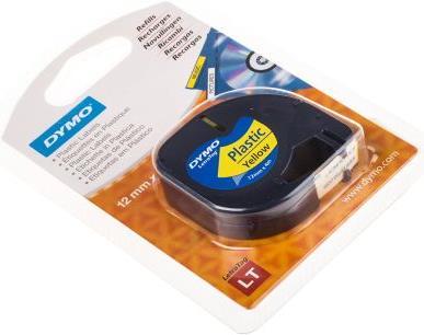 Actual product image Dymo Plastic ribbon black on yellow (1.20 cm, Yellow)