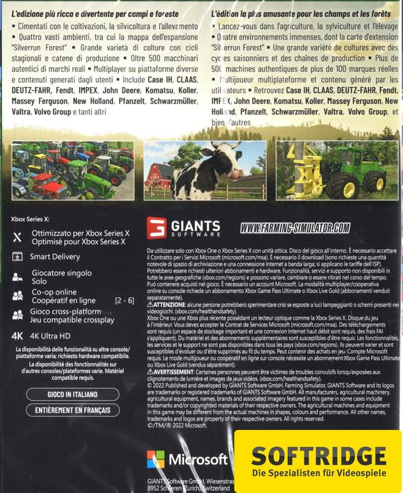 Produktbild Giants Software Farming Simulator 22 - Platinum Edition (Xbox One S, Xbox Series X, DE)