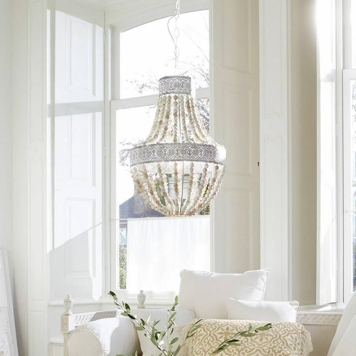Image du produit Loberon Lustre Valcourt blanc antique (E27)