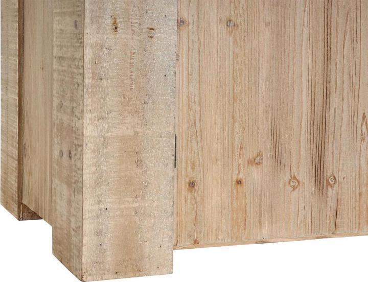 Image du produit Mendler Buffet HWC-L76, bois massif industriel 80x120x48cm, naturel avec aspect métal (80 x 120 x 48 cm)