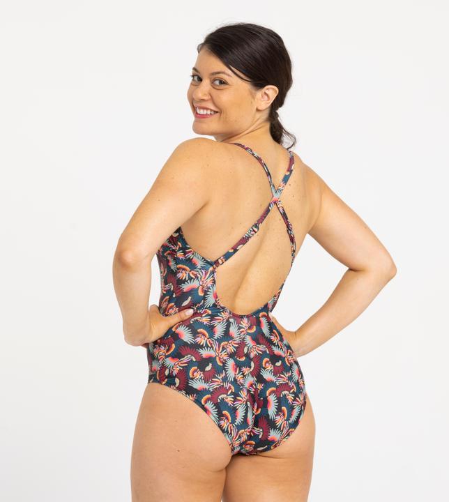 Produktbild Nabaiji Badeanzug Damen Lila Lt Ara schwarz (40)