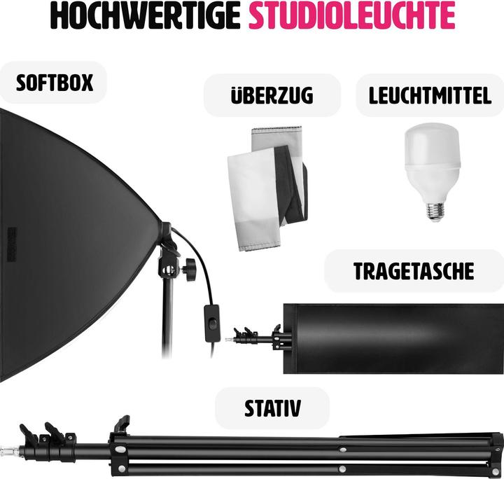 Actual product image tectake Studio light with softbox and tripod (Studio light)