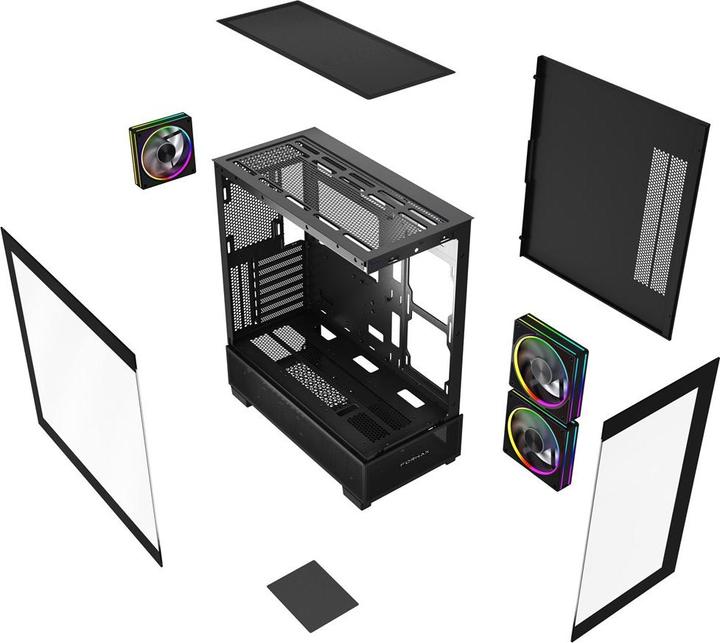 Actual product image Gembird Computer components Gaming Computer Case Fornax X550 (ITX, ATX, E-ATX, mATX)