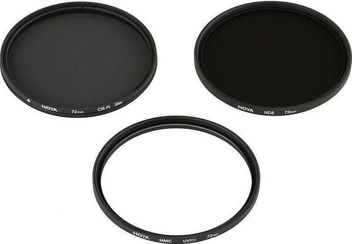Actual product image Hoya Digital Filter Kit II (UV, CIR-PL & ND8) Filterset (49 mm, UV filter, Neutral density filter, Polarizing filter, 49 mm)