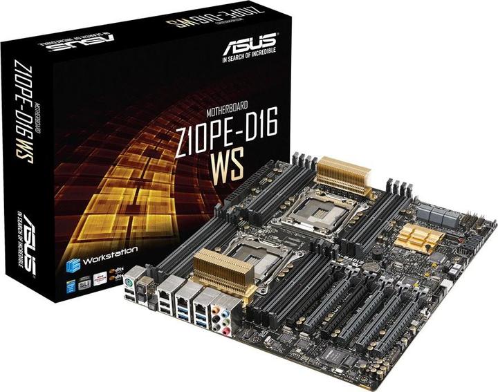 Produktbild ASUS Z10pe-D16 Ws, Eeb, Lga2011-V3 (LGA 2011-v3, Intel C612 PCH, SSI EEB)