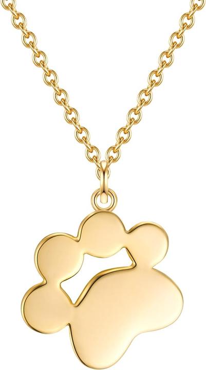 Rafaela Donata Damen Pfote Sterling Silber Gelbgold 40,0 cm Basiskette + 5,0 cm Verlängerung - 33766 (Sterling Silber, 40 - 45 cm)