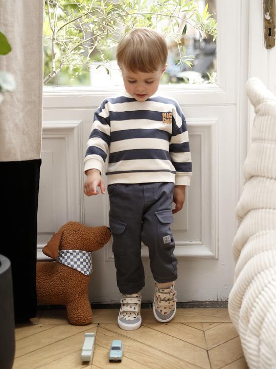 Immagine prodotto Vertbaudet Set bambino: felpa a righe e pantaloni cargo (62)