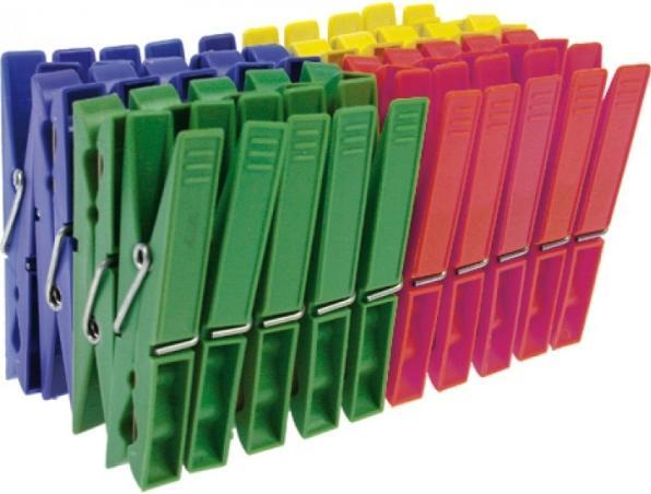 Produktbild Magni Jean Products 40 x stabile Wäscheklammer aus Kunststoff 40 Stück ca. 7x1x1,5 cm Wäscheklammern bunt
