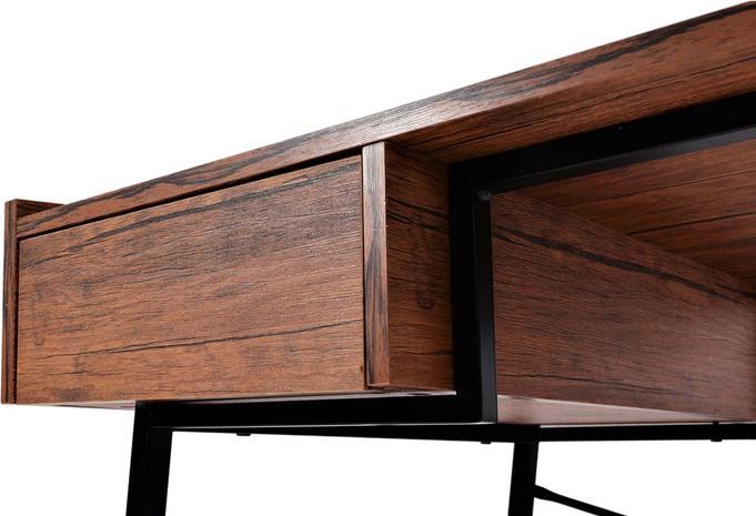 Produktbild Swisshandel24 Schreibtisch HWC-J97, Bürotisch Computertisch, Schublade 3D-Struktur 98x114x60cm FSC-zertifiziert (98 x 114 x 60 cm)