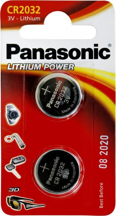 Image du produit Panasonic Cr2032 (2 pcs, CR2032, 220 mAh)