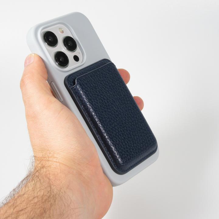 Actual product image PhoneLook MagSafe magnetic card holder made of vegan leather with strong magnets (Apple iPhone 12)