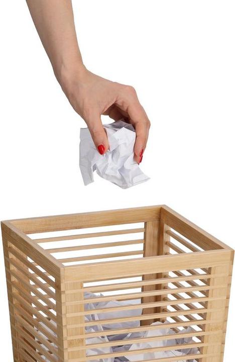Image du produit Zeller Present Corbeille à papier, bambou