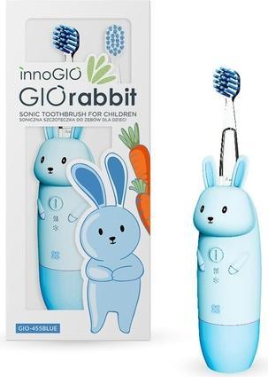 Innogio GIOrconejo Brosse à dents électrique pour enfants avec 7 couleurs LED Poignée en silicone 4 modes (Brosse à dents oscillo-rotative)