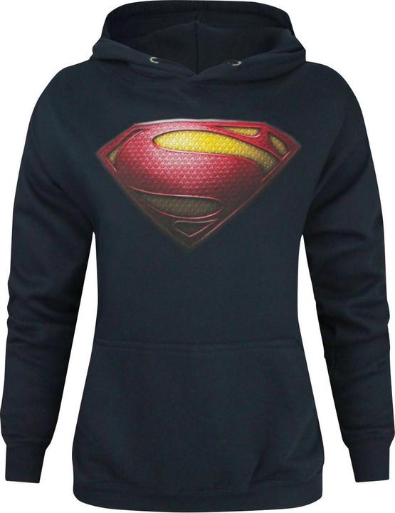 Produktbild Superman Kapuzenpullover mit Man Of Steel Logo (S)