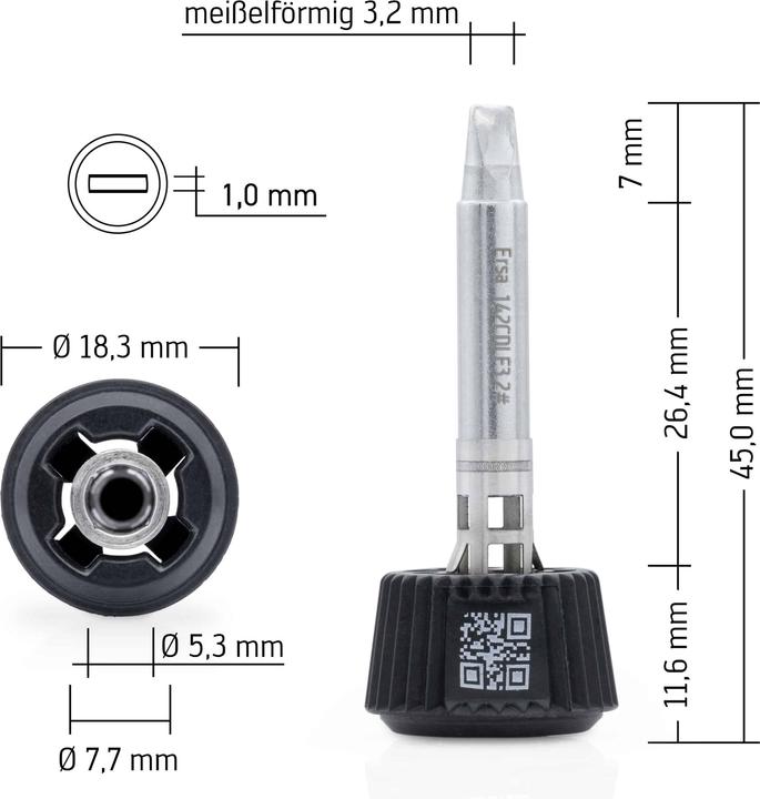 Immagine prodotto 0142CDLF32/SB Punta di saldatura Dimensione punta 3,20 mm Contenuto 1 pz. (Punta di saldatura)