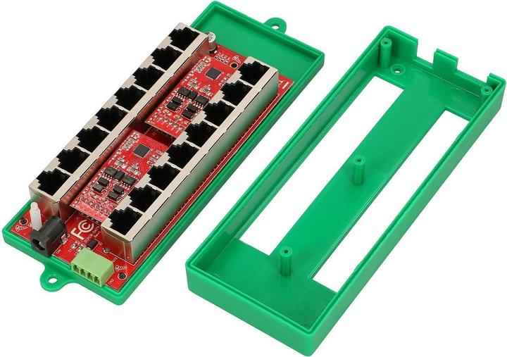 Actual product image Extralink ACTIVE POE INJECTOR 8 PORT GIGABIT 802.3AT/AF MODE A - - 8-Port Gigabit Ethernet (802.3af (PoE), 802.3at (PoE+))