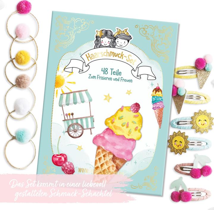 Actual product image Papierdrachen 48 Hair clips & hair ties - ice cream (Hair tie)