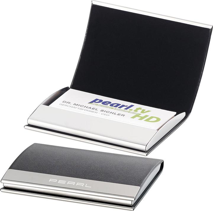 Produktbild Pearl 2er-Set elegante Visitenkarten- & Kreditkarten-Etuis