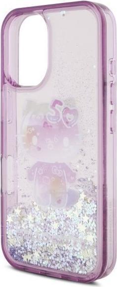 Produktbild Hello Kitty HKHCP16SL50PPU iPhone 16 6.1" fioletowy/purple hardcase Liquid Glitter 50TH Anniver (Apple iPhone 16)
