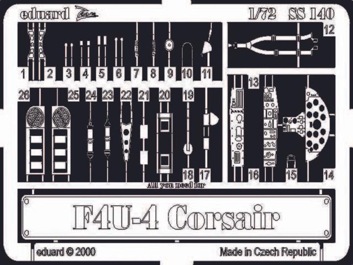 Actual product image Eduard F4U-4 Corsair