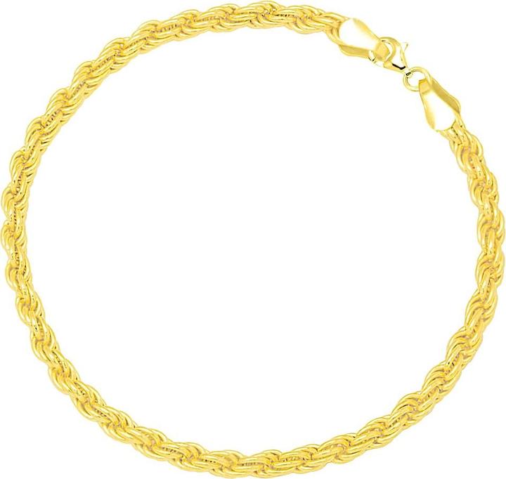 Produktbild Candy Armband Kordelkette Edina 3.5mm, 925 Sterling Silber, vergoldet (17 cm, 18k vergoldet, 925 Sterling Silber)