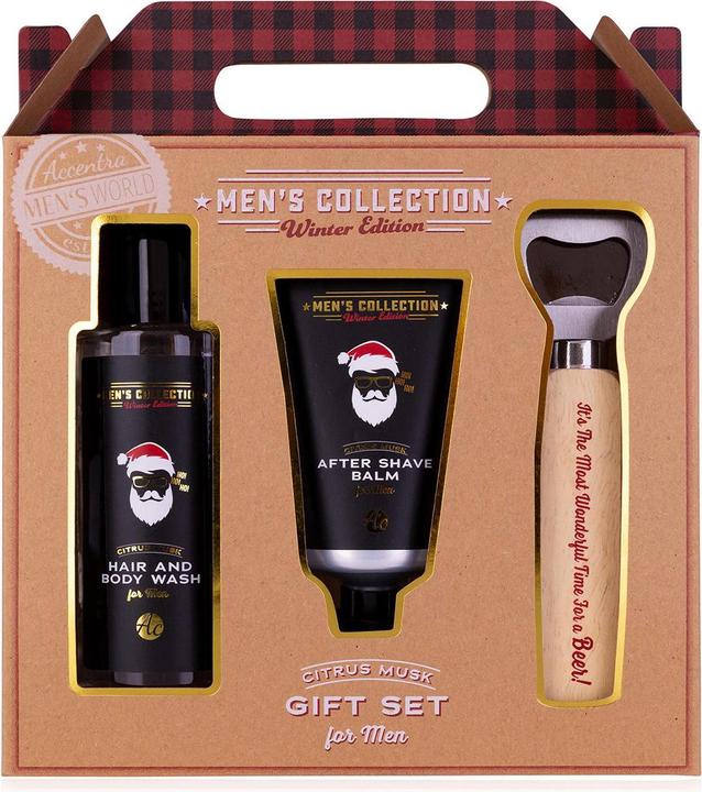 Accentra Men's Collection Winter Edition Badpflege-Geschenkset mit Öffner